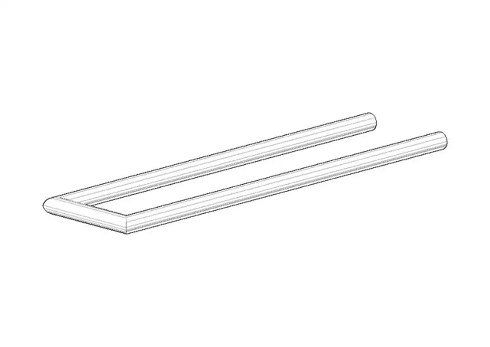 DORNBRACHT Halter für Handtuchhalter kurz ERSATZTEILE 05282262000 327 x 85 x 13 mm Chrom, 05282262000-00 Galeriebild 1